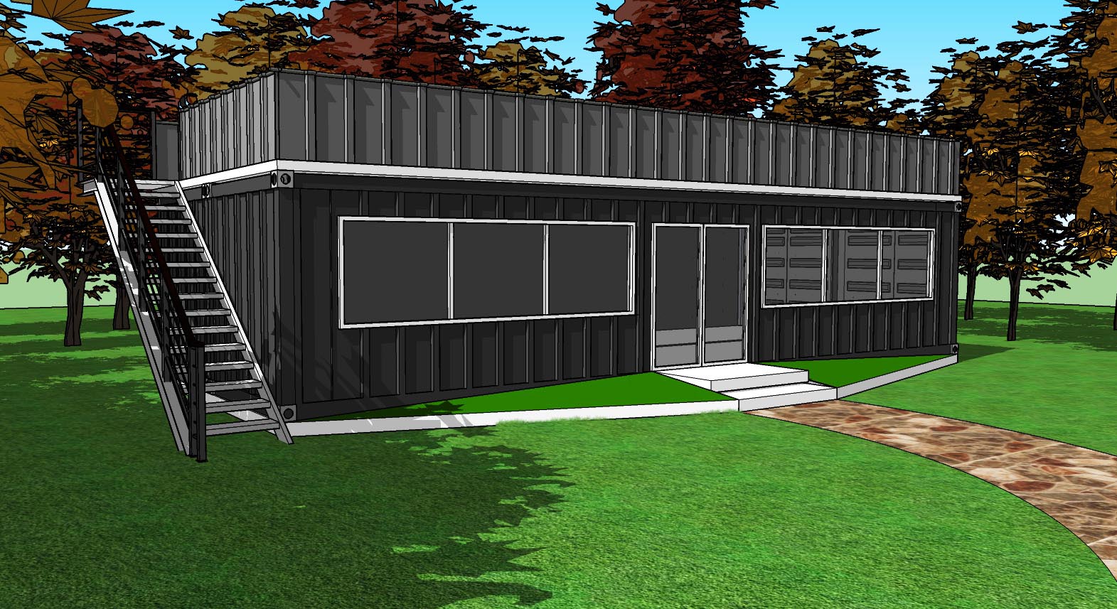 3d model services shipping container offices