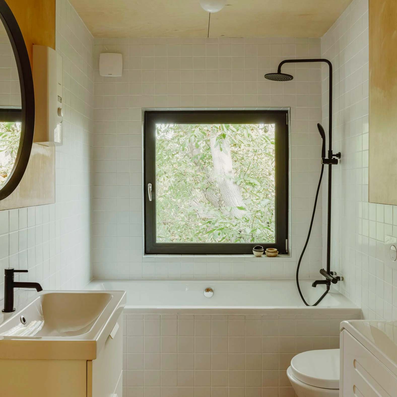eco shipping container home bathroom